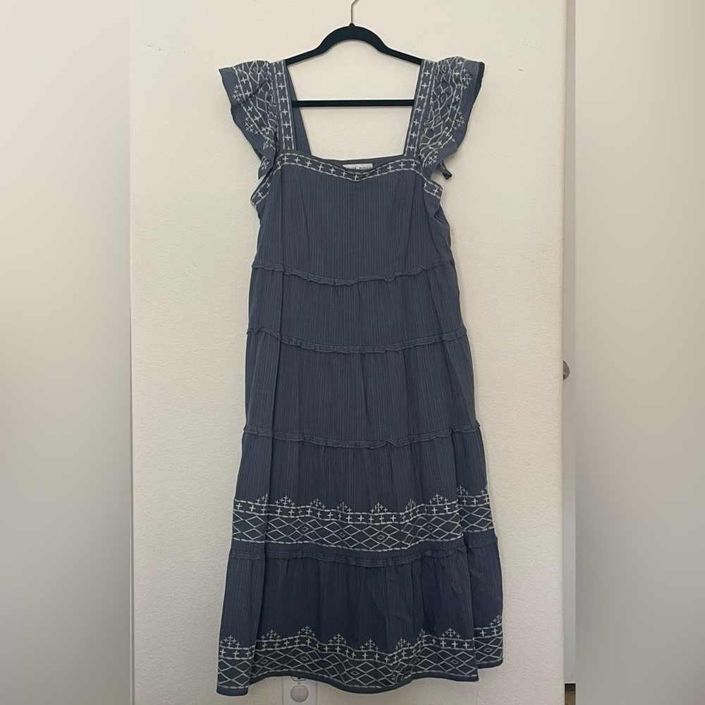 💙 knox rose boho tiered maxi dress